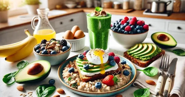 Petit-déjeuner healthy riche en protéines et superaliments