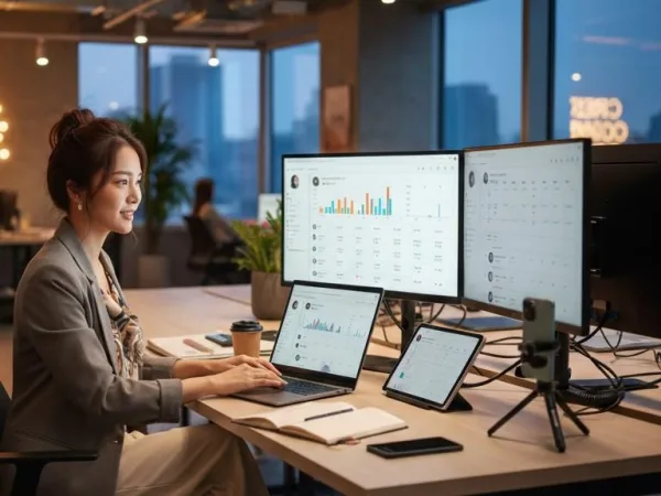 Responsable marketing digital analysant les performances des campagnes en ligne