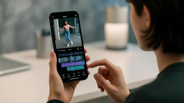 Montage vidéo sur smartphone pour créer un contenu destiné aux réseaux sociaux